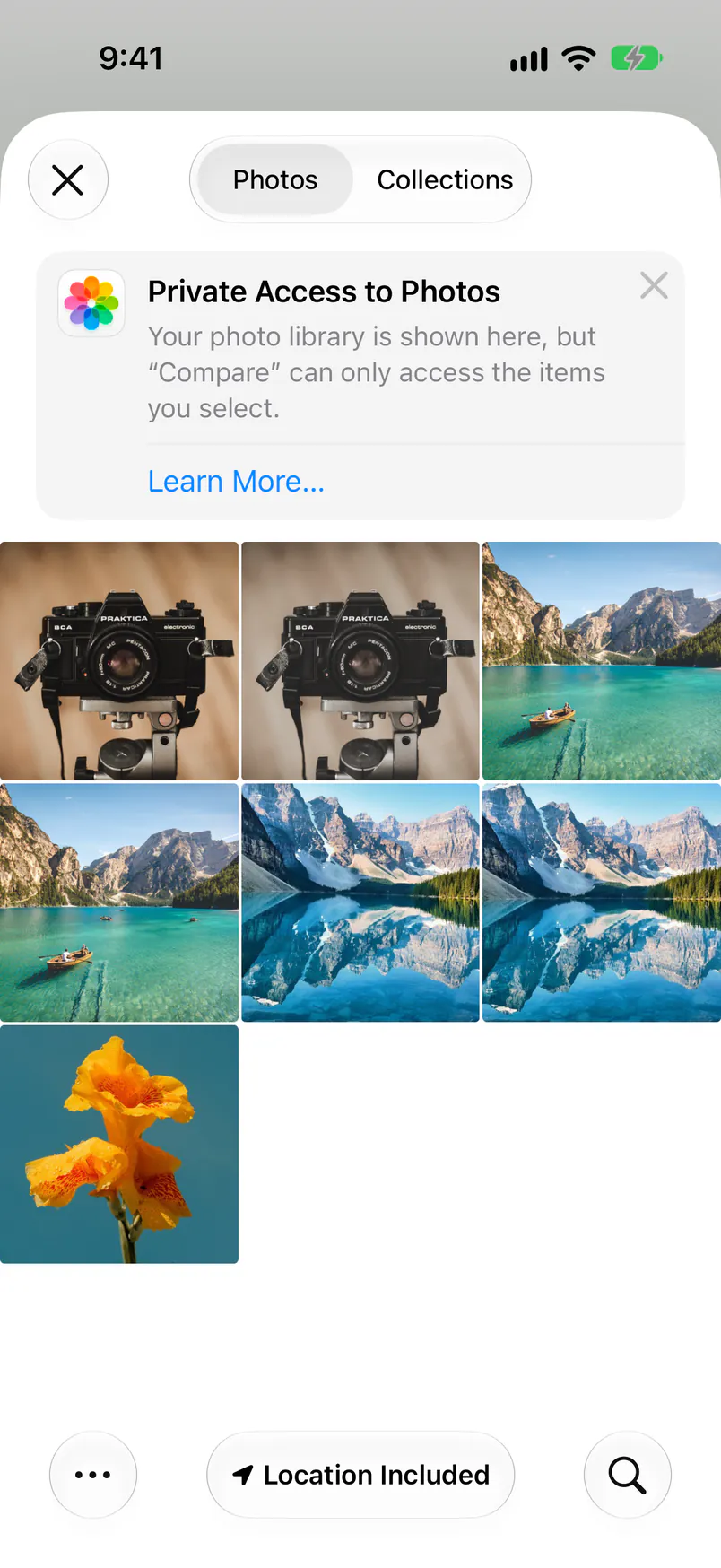 The photo picker
