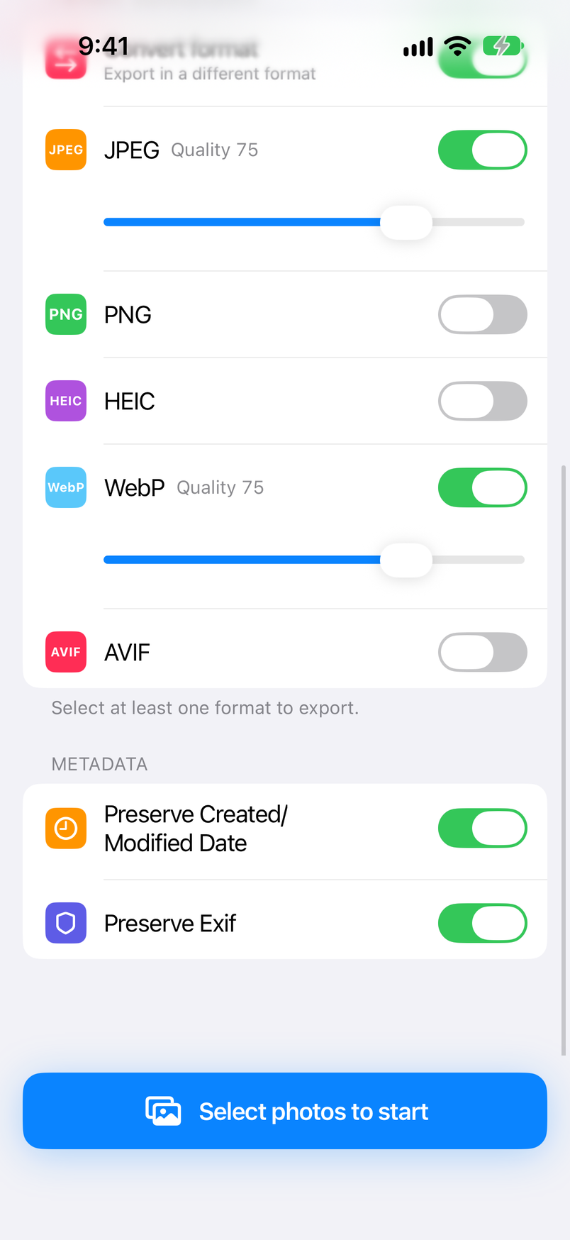 Bottom of the Home screen