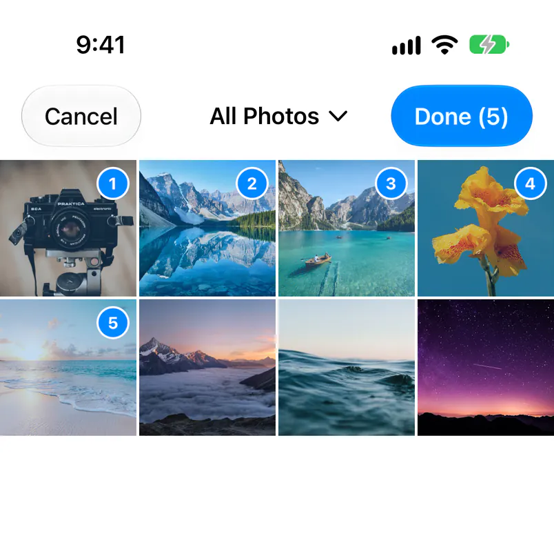 Picking photos