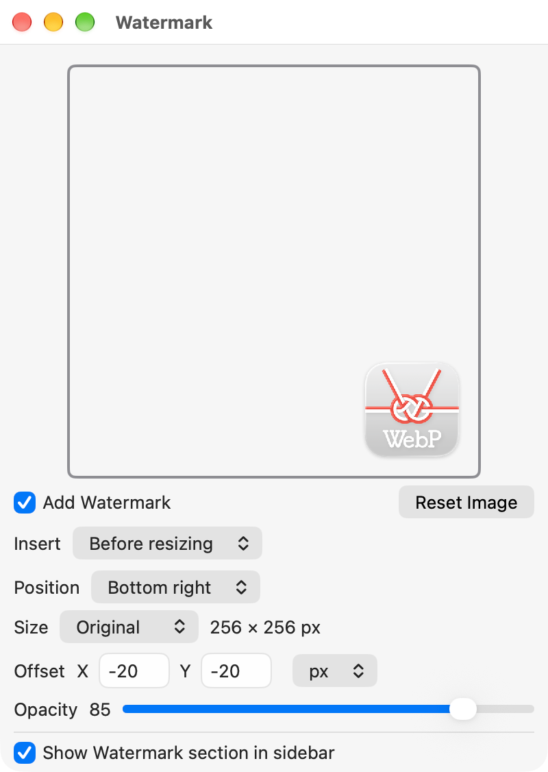 The Watermark window