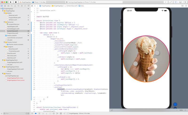 Xcode window using simultaneousGesture.