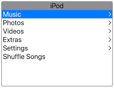 ipod classicのディスプレイをSwiftUIで再現する