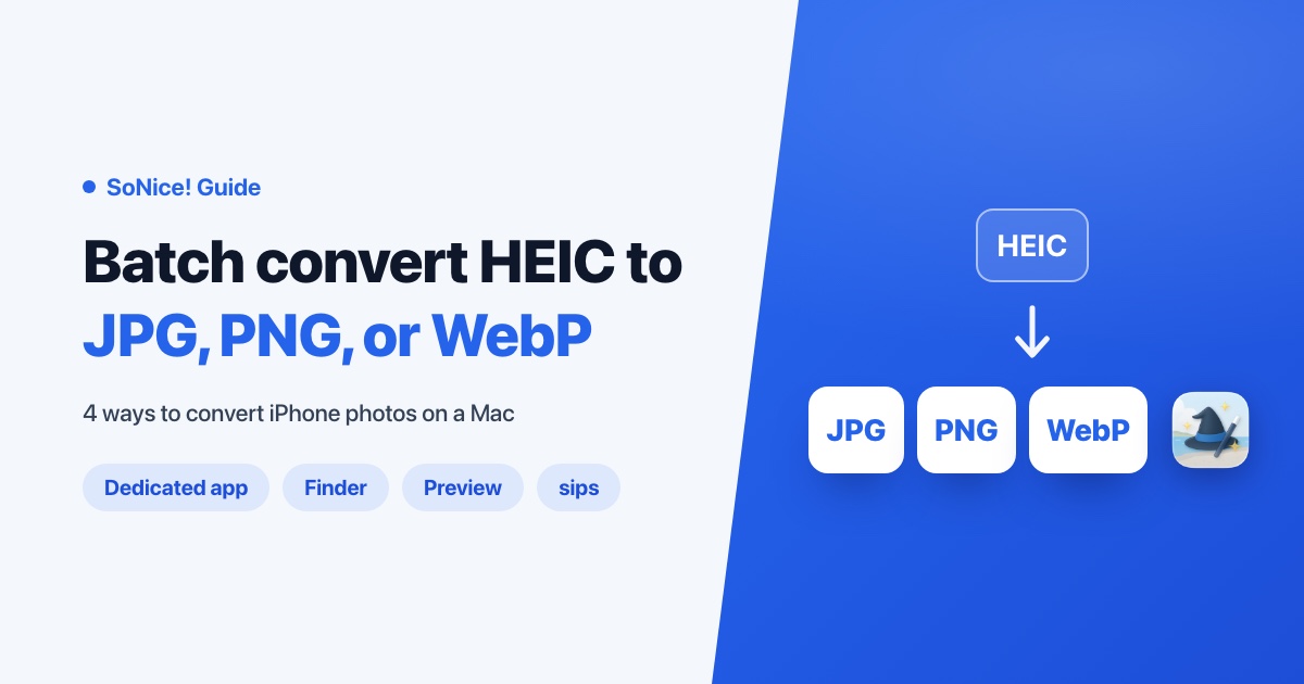 Thumbnail of How to Batch Convert HEIC to JPG, PNG, or WebP on a Mac (4 Ways)