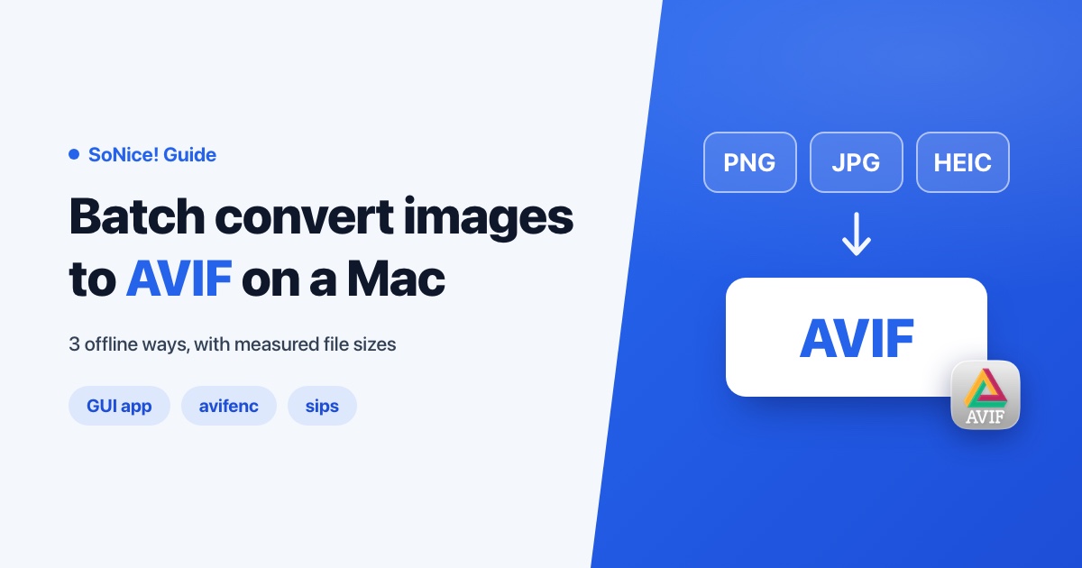 Thumbnail of How to Batch Convert Images to AVIF on a Mac (3 Offline Ways)