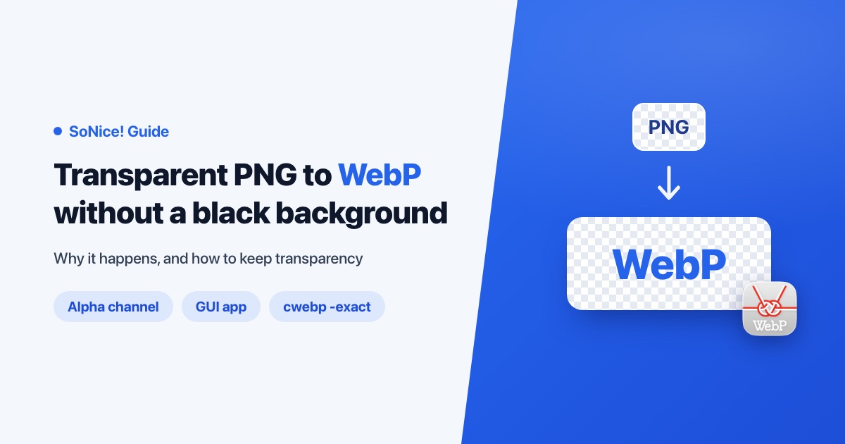 Thumbnail of How to Convert Transparent PNG to WebP on a Mac Without Black Background