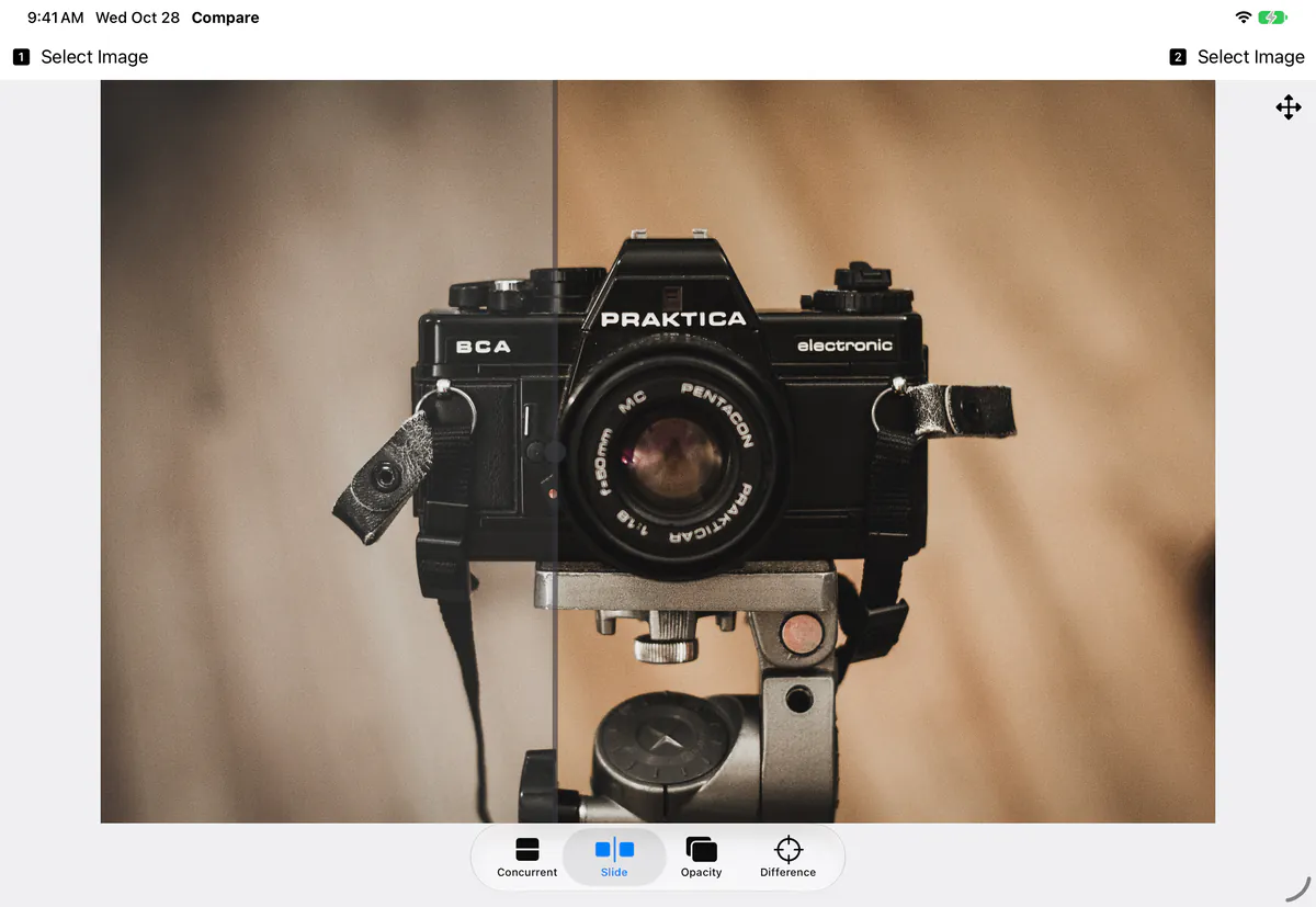 Screenshot of Image Compare. on iPad