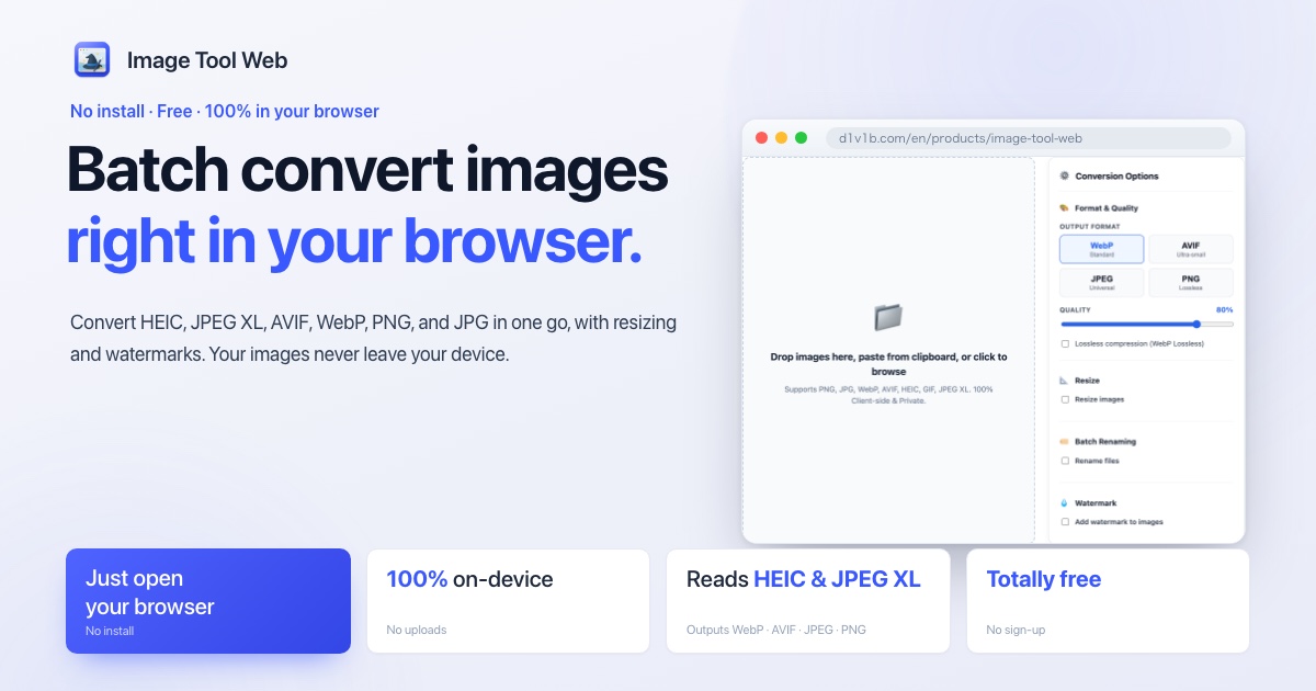 Image Tool Web preview