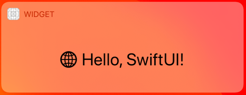 We can create Today Extension with SwiftUI